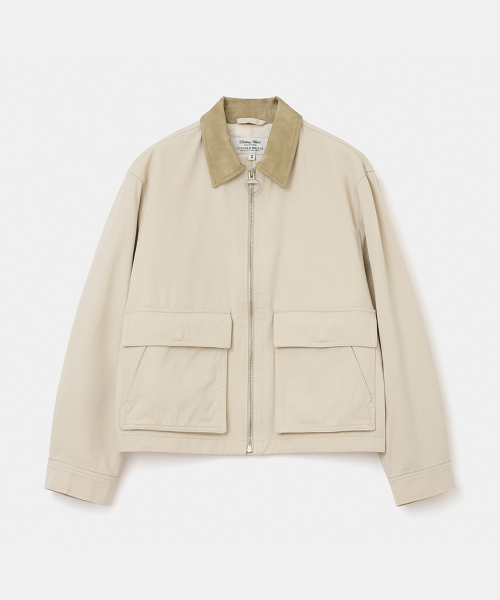 washed cotton short jacket(womens) beige