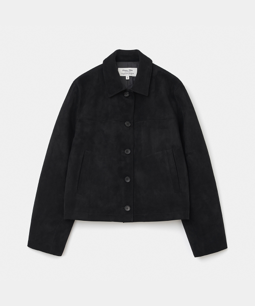 faux suede jacket(womens) black
