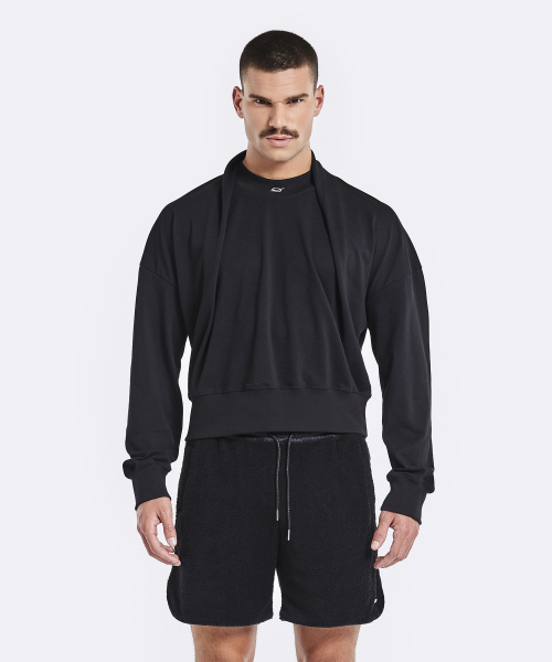 Shawl longsleeve - black
