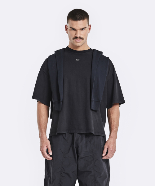 Shawl t-shirt - black