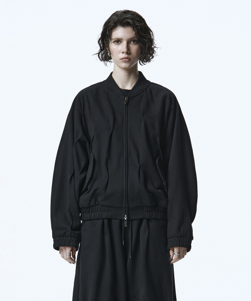 Bar-Tack Set-up Sweat Jumper [ Black ]