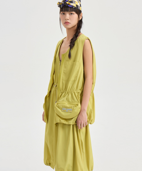 Volume Pocket Zip Up Vest (olive) LFVAM25500OLV