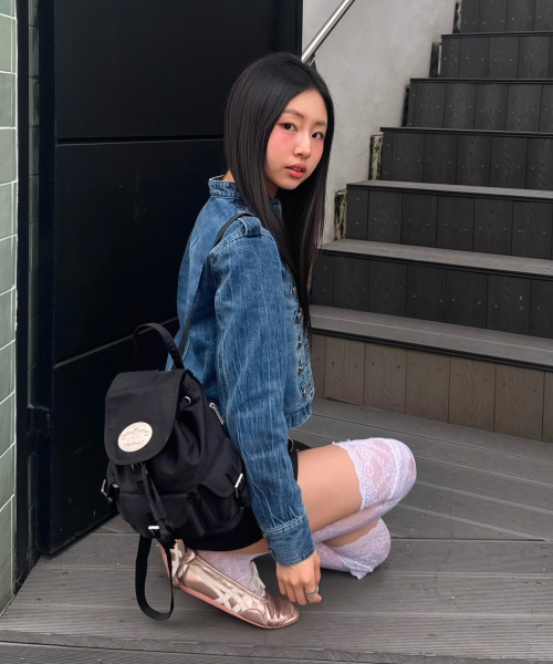 라츠유 lotsyou_Nostalgia Perky Backpack Black