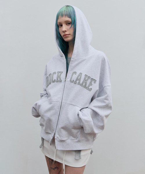 Arch Logo Zip Up худи - White Melange