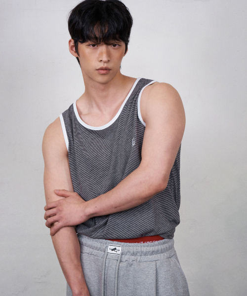 REC STRIPE SLEEVELESS [чёрный]