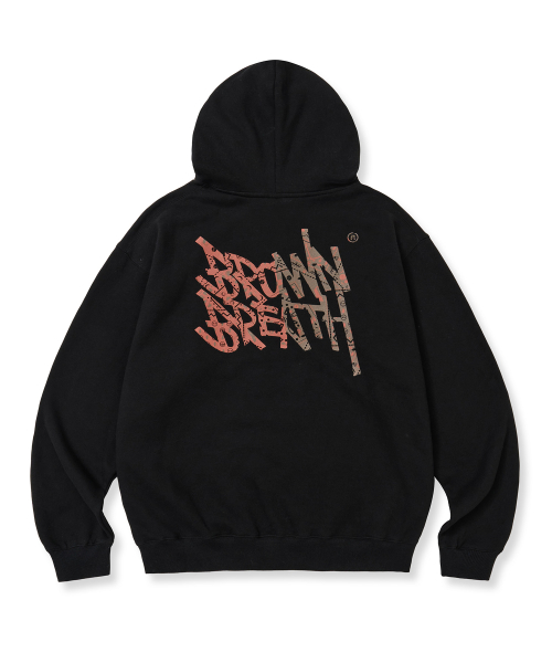 PAISLEY TAG HOODIE - чёрный