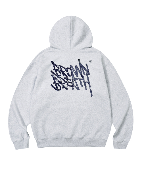 PAISLEY TAG HOODIE - ASH