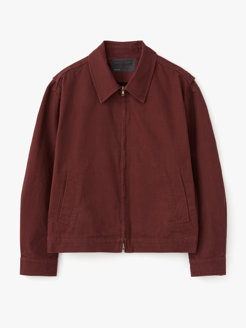 르마드() 워시드 워크 집업 자켓 - BURGUNDY 상품 이미지