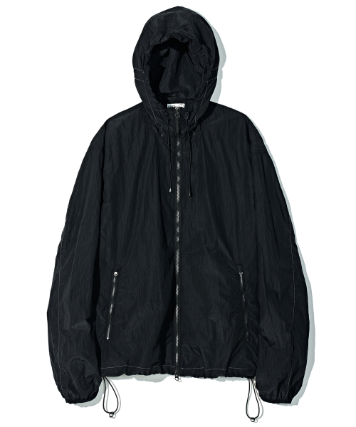 VTG Waxed Ripstop Windbreaker Black