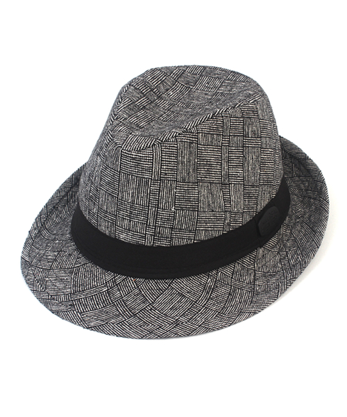 BU Point Check Gray Fedora 페도라