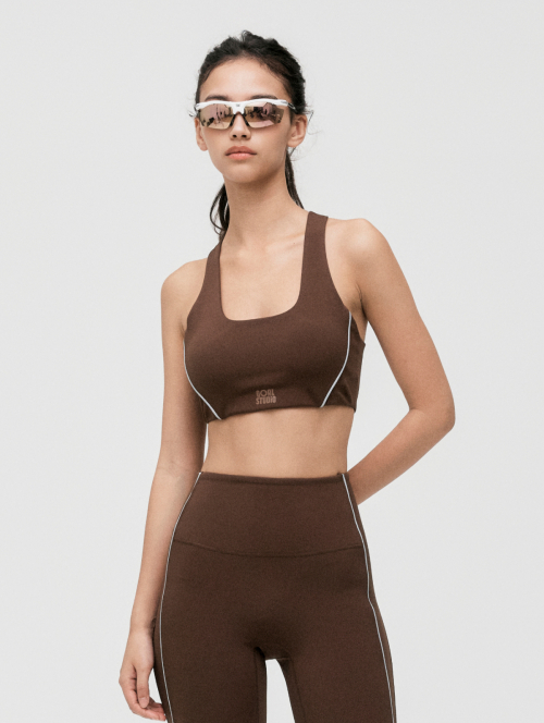 WS ACTIVE BRATOP-DARK BROWN