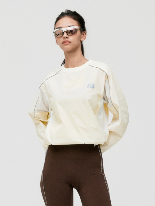 ESSENTIAL STRETCH WIND PULLOVER-CREAM