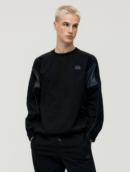 ESSENTIAL STRETCH WIND PULLOVER-чёрный
