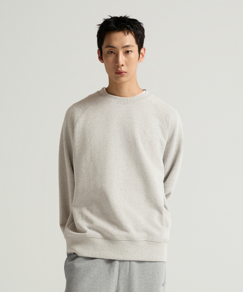 스몰 로고 루즈핏 스웨트셔츠 Oatmeal