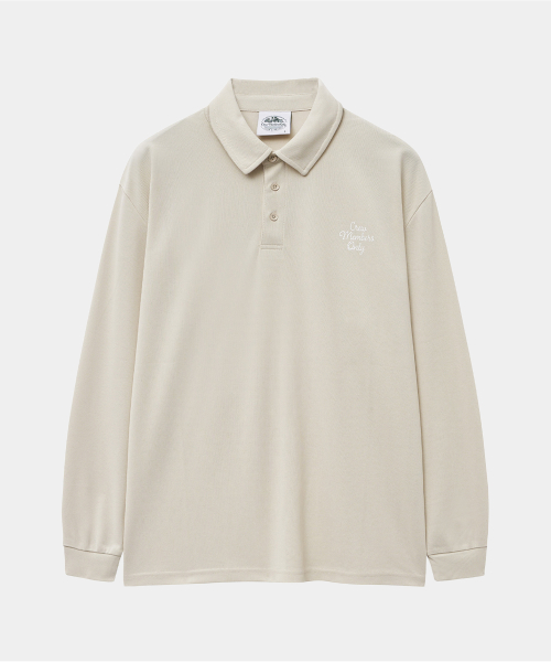 RESORT LONG SLEEVE POLO BEIGE