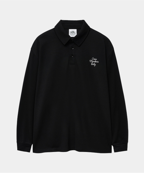 RESORT LONG SLEEVE POLO BLACK