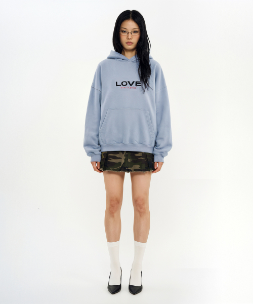 LOVE Printing Hood (фиолетовый&синий)