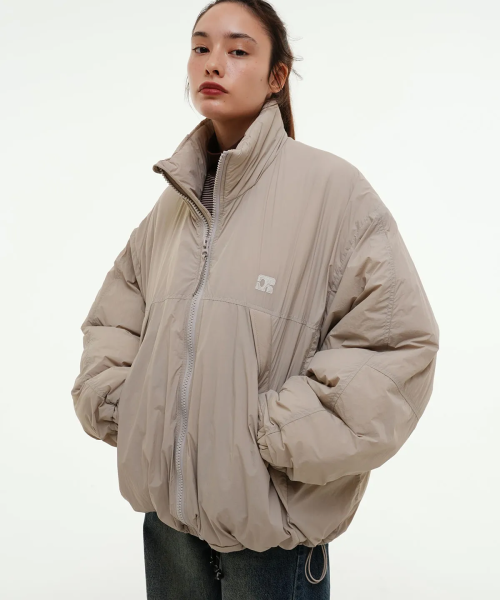 CENTAUR OVERSIZED PADDED JUMPER_LIGHT BEIGE