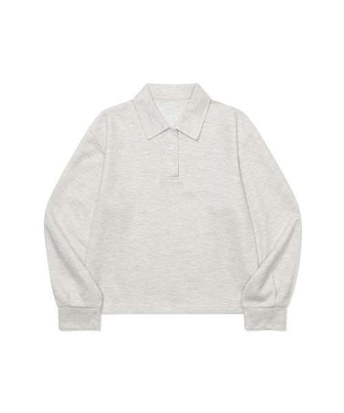 Solid Tone Polo Shirt (WHITE MELANGE)