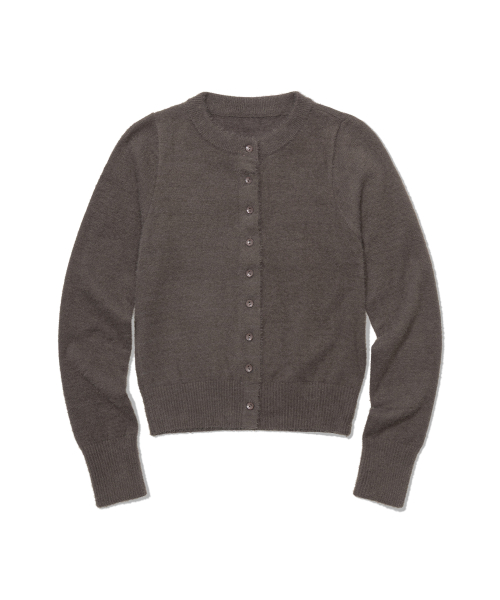 Soft Fuzzy Knit Cardigan (BEIGE)