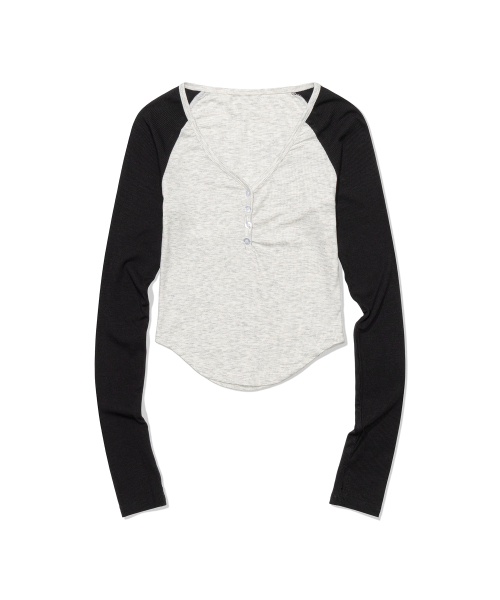 Dual Tone Raglan Tee (BLACK)