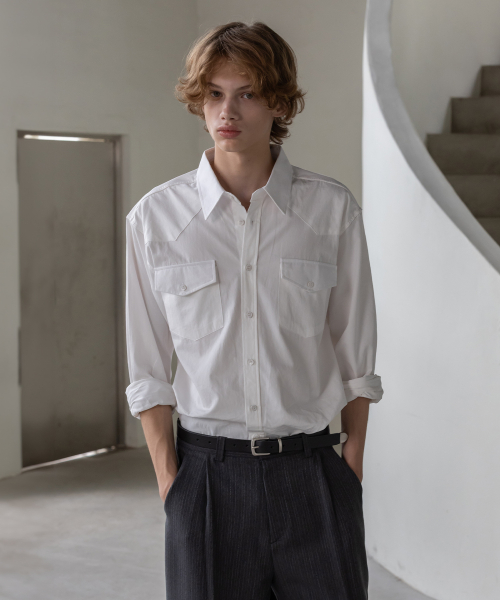 Western Two-Pocket Shirt белый