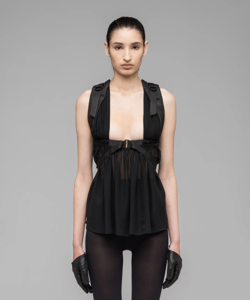 (W) Топ BACKPACK TOP BLACK