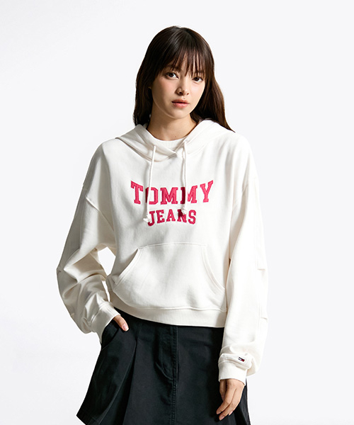 타미진스() 박시 크롭 바시티 후디 (T32F7TTO51TWT1YBH) 상품 이미지