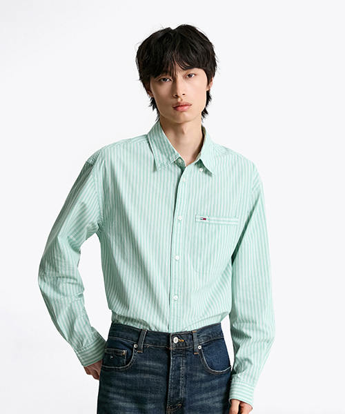 타미진스() 포플린 패턴 셔츠 (T32F7WSH13TMT1MAS) 상품 이미지