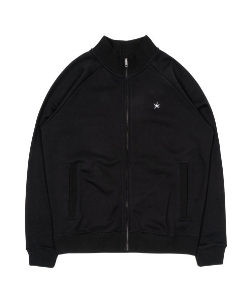 TCM mini logo jersey zip-up (black)