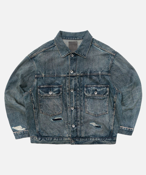 Retro Denim Trucker Jacket_Blue