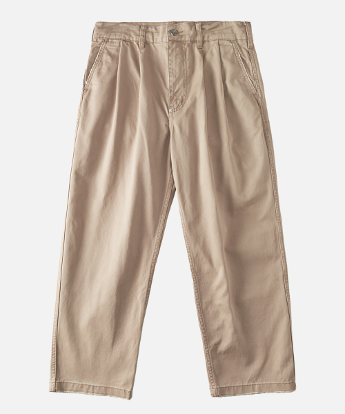 Straight Cotton Pants_Beige