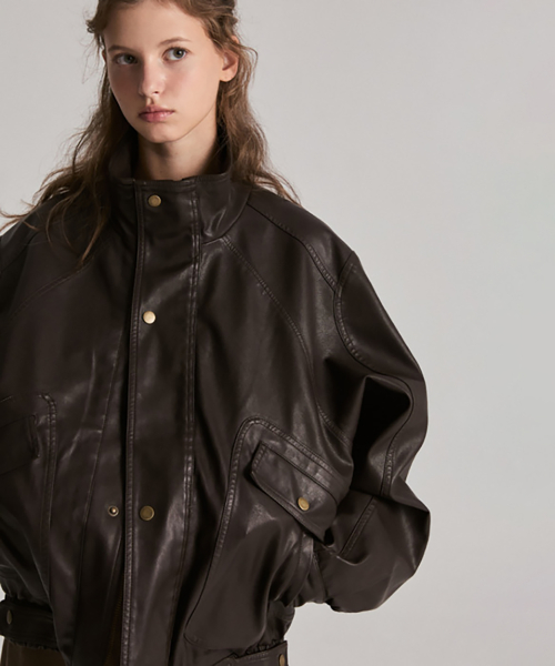 Кожаный блузон Obo Casual (Brown)