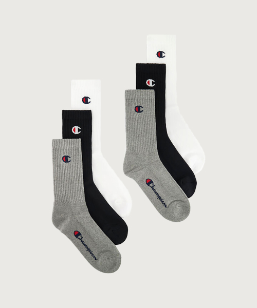 C로고 풀랭스 삭스 6PACK Grey White Black