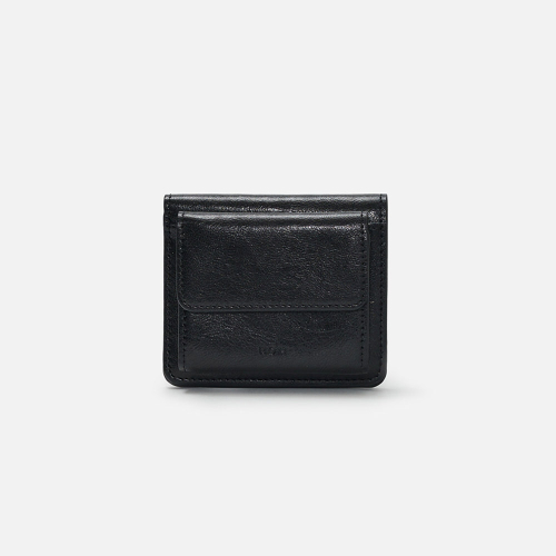 Layer half wallet Wrinkled black
