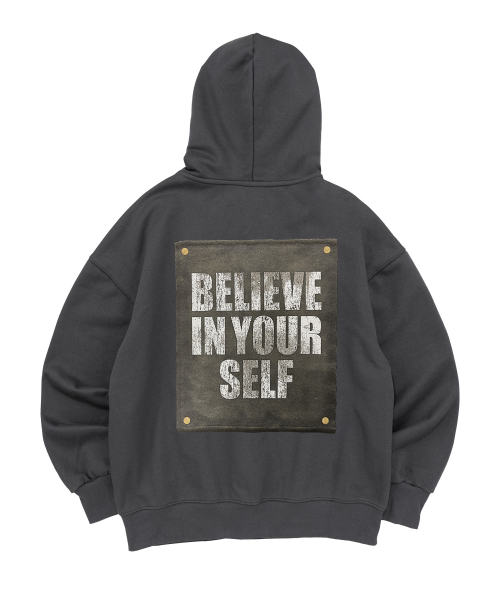 Худи с патчем BELIEVE IN YOURSELF (Charcoal)