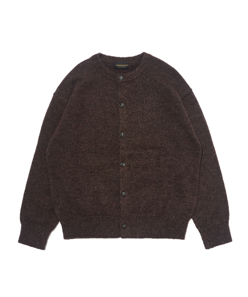 WOOL BLEND ROUND KNIT CARDIGAN