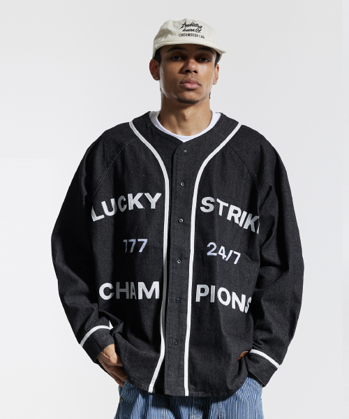 Бейсбольная куртка Lucky Strike Champion Black