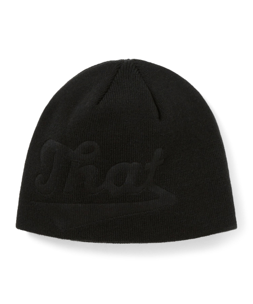 (FW25) Debossed That No Cuff Beanie Black