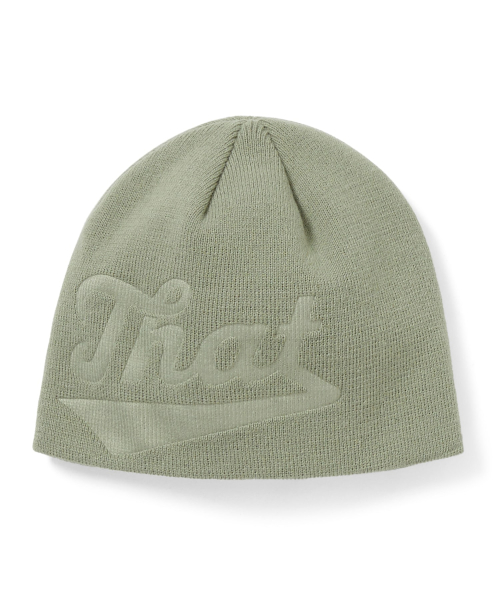 Debossed That No Cuff Beanie Light Green