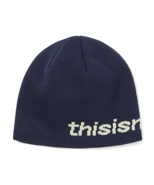 MUSINSA公式 | THISISNEVERTHAT SP-Logo No Cuff Beanie Navy
