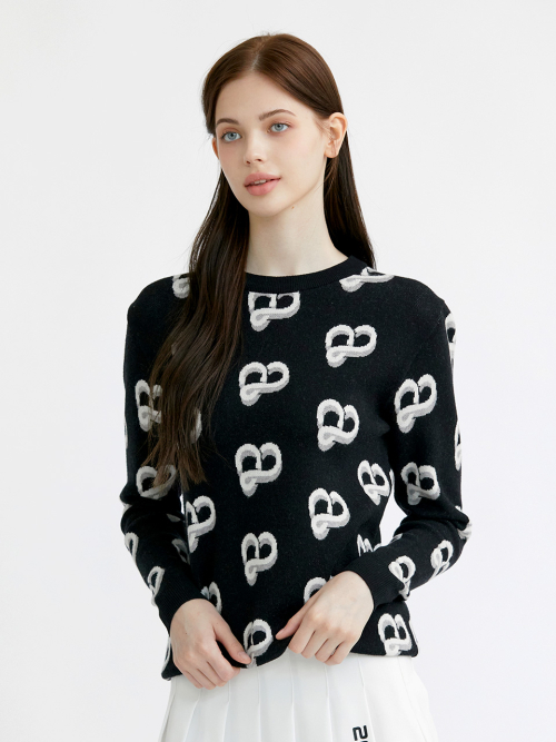 Женский трикотажный топ из вискозы с логотипом [BLACK]