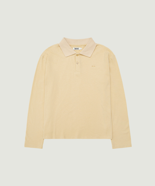 FAYE воротник L/S T-рубашка (бежевый)
