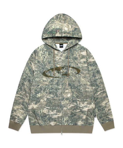 엘엠씨(LMC) OVAL GLOBE WAFFLE ZIP-UP HOODIE multi - 사이즈