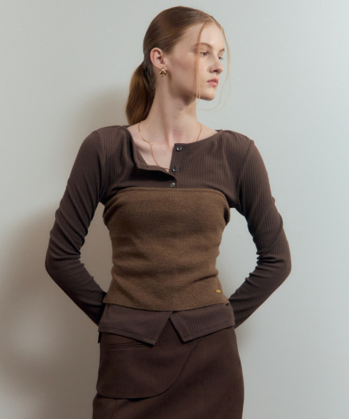 Vrit Tie Bustier DarkBeige
