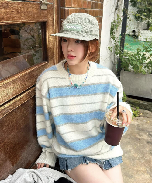 Vector Stripe Mohair трикотаж Ivory