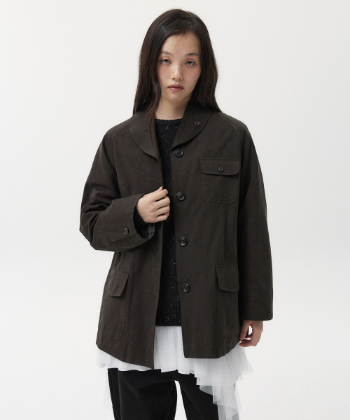 【yomi】OHESHIO OVERSIZED RAGLAN JACKET 오헤시오(OHESHIO) OVERSIZED RAGLAN JACKET, BROWN - 사이즈 & 후기