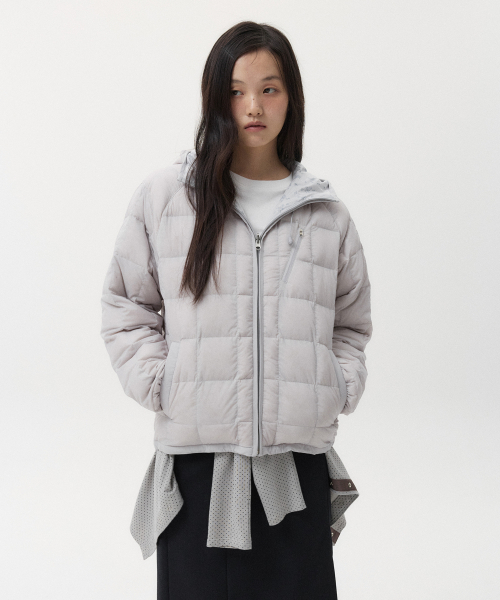 REVERSIBLE PADDED DUCK DOWN, светлый серый