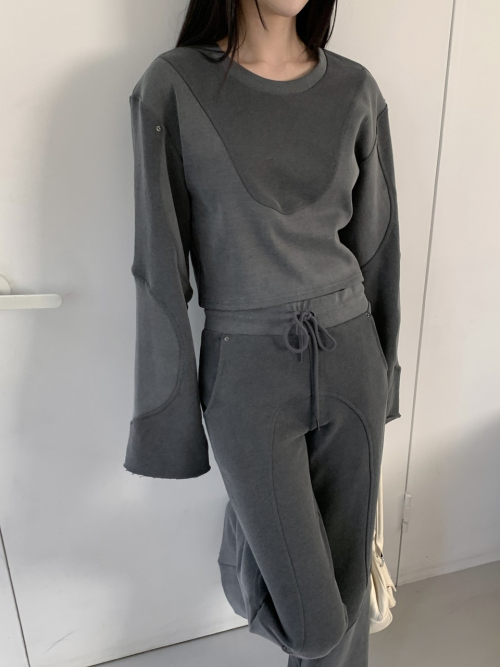 Укороченный свитшот Grey