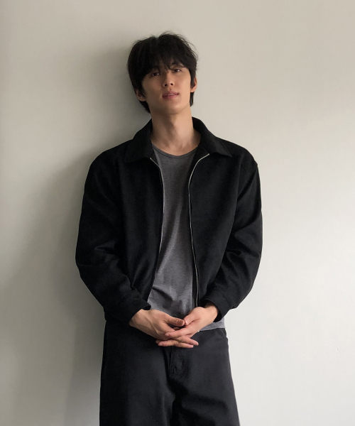 크롭 스웨이드 카라 자켓_BLACK